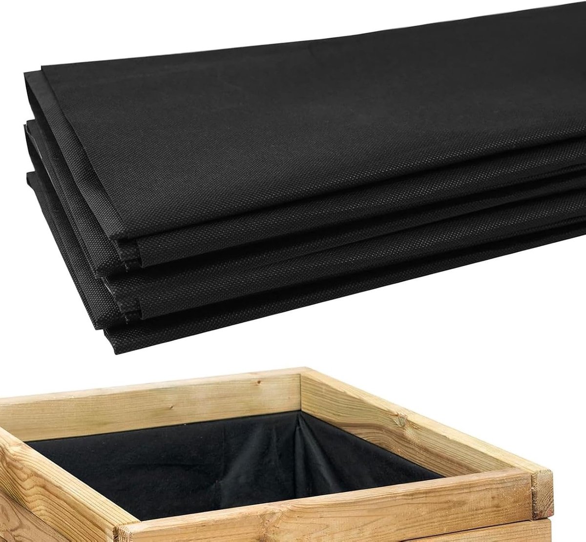 Tuinbed Voering - Landschap Stof - Onkruid Beheersen - Hoge Permeabiliteit - 160x210cm - Zwart