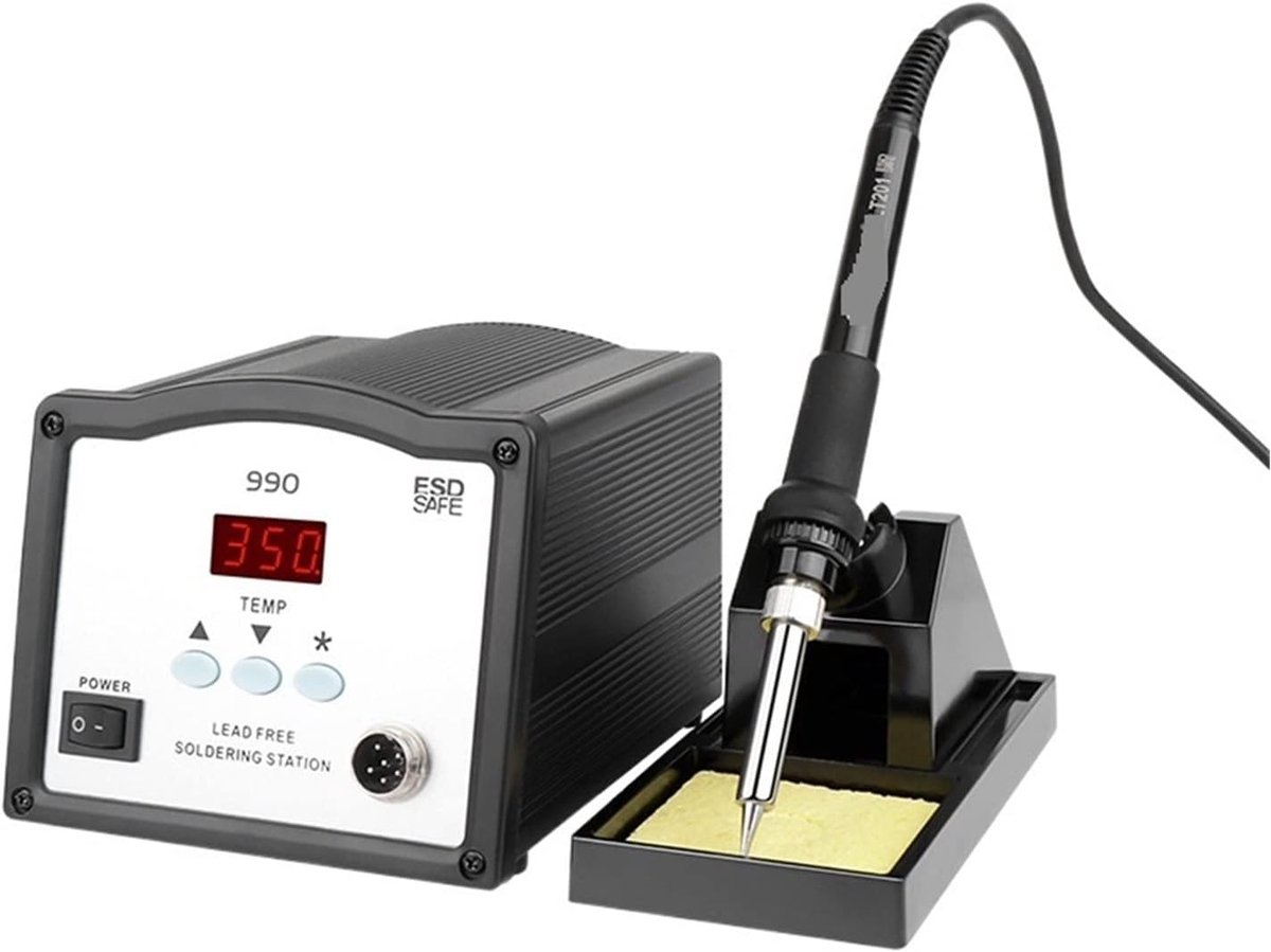 Soldeerstation - Soldeerbout - Precisie Werk - Constante Temperatuur - 90W - Zwart