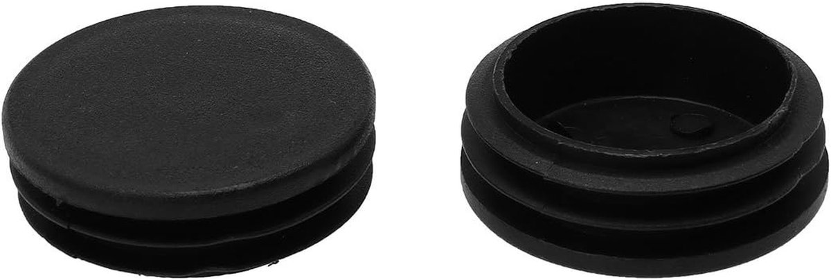 Eindkappen Ronde Buis - Meubelvoetjes - Vloer Beschermen - Eenvoudige Installatie - 48 mm - Zwart