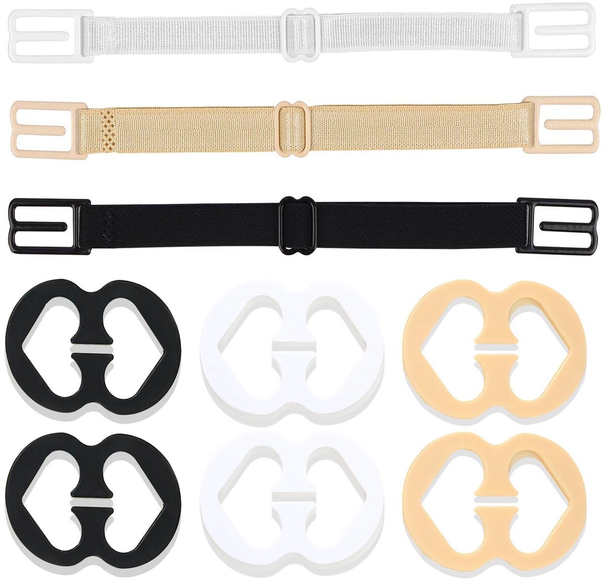 Dailygoods - 9 Stuks BH-Bandclips en Bandjes - Antislip Bandhouders voor Dames