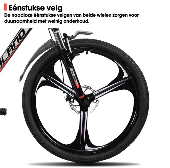 Joystar H200+ Mountainbike - Unisex - 26 inch - Framemaat 43 cm - Zwart van JOYSTAR — afbeelding 4