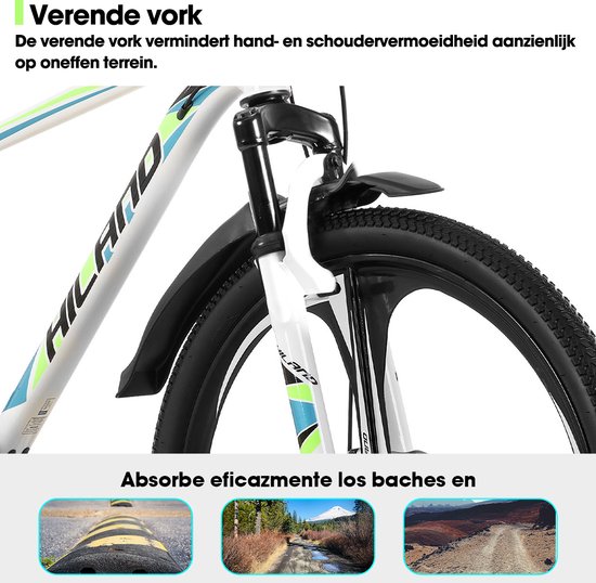 Joystar H200+ Mountainbike - Unisex - 26 inch - Framemaat 43 cm - Wit van JOYSTAR — afbeelding 5