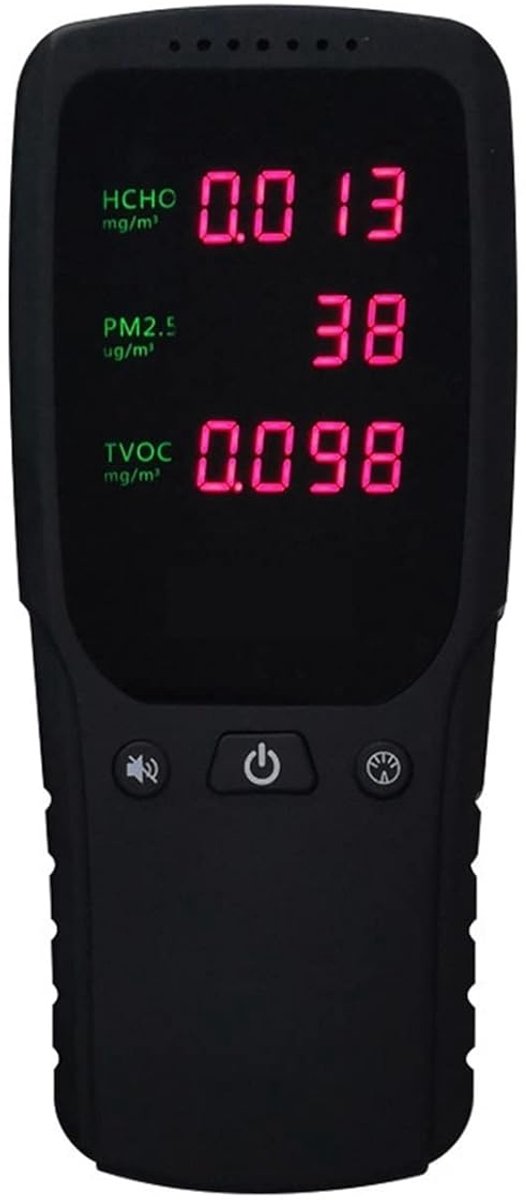 Luchtkwaliteit Tester - Gasdetector Formaldehyde Meter - Lucht Analyseren - Draagbaar Handheld Model - 180 x 60 x 50 mm