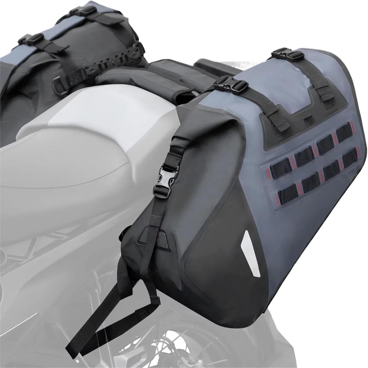 Motorfiets Zadeltassen - Zijvakken Bagage - Motorrijden Opslag - Waterdicht PVC Materiaal - 30L Capaciteit - Zwart