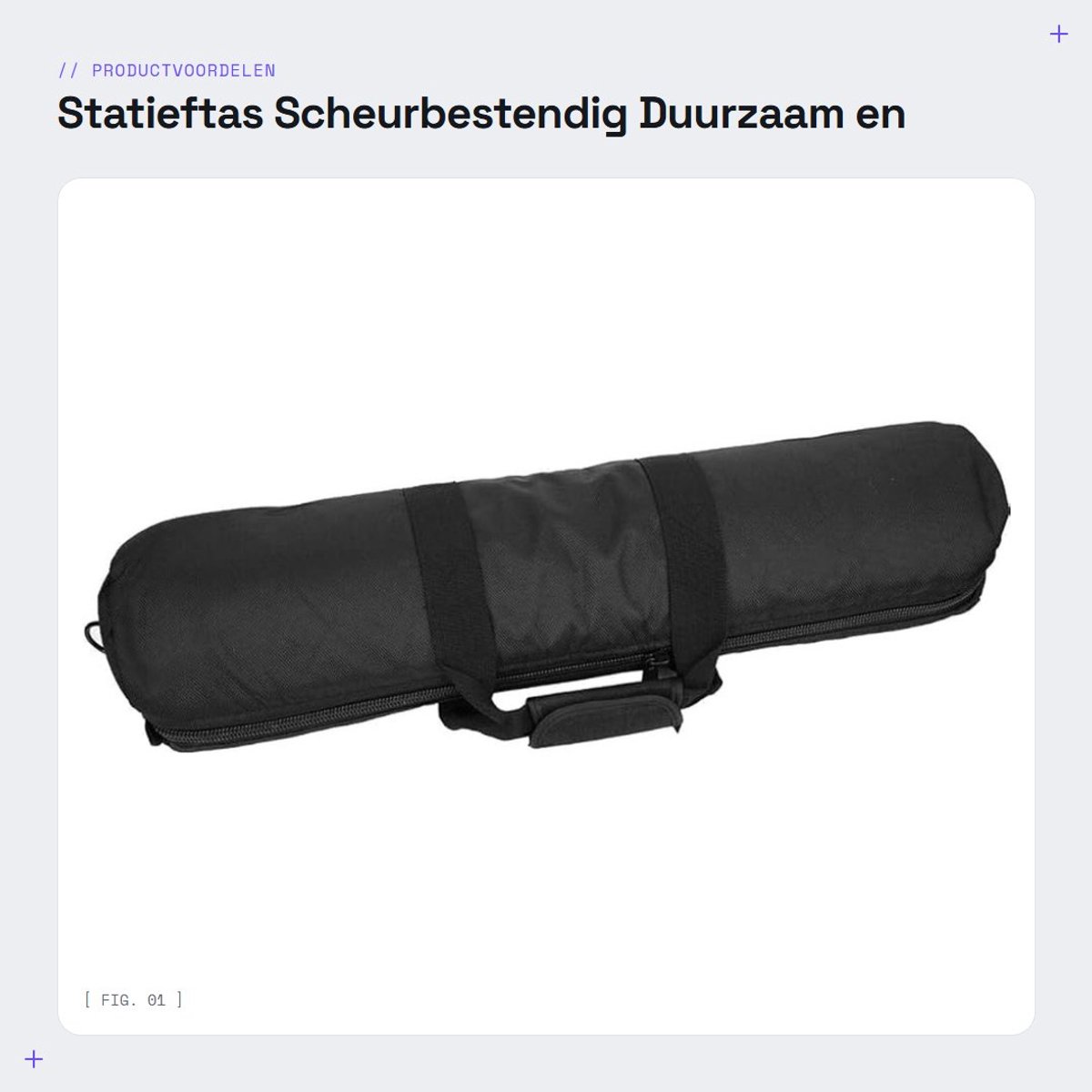Dailygoods- Statieftas Scheurbestendig - Slijtvast - Nylon - 60 cm x 12 cm - Professionele Camera-accessoires - Eenvoudig en Modieus - Statiefdraagtas