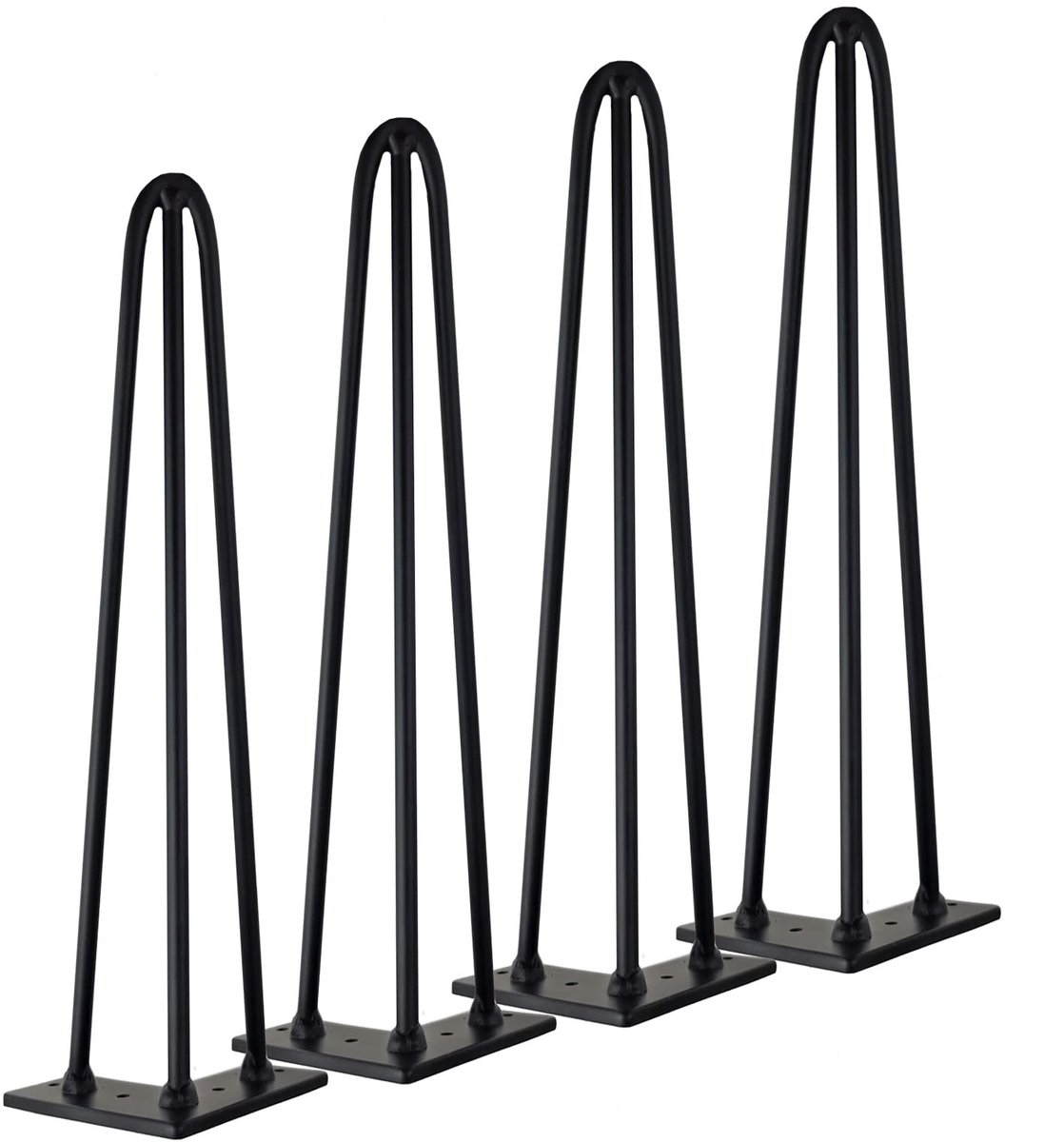 Dailygoods- Tafelpoten Haarspeld 40cm - Verstelbaar - Zwart - Staal - Heavy Duty - Tot 600 lbs draagkracht - Meubelpoot