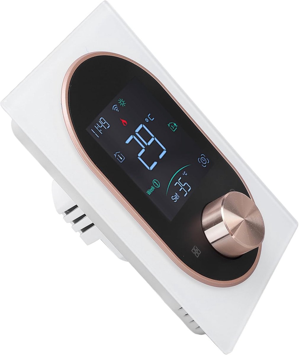 Slimme Thermostaat - Digitale Thermostaat Programmeerbare Thermostaat - Comfortabel Huis - Kleuren LCD Scherm - 130x88x38.3mm - Wit