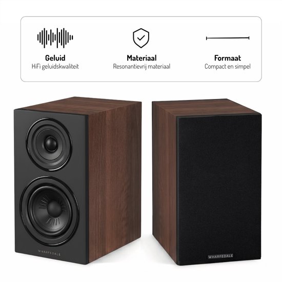 Wharfedale Diamond 12.2i Boekenplank Speaker - Volledig Geluid - 2-weg - 150mm Driver - 40Hz-20kHz - Passieve Speaker - Walnoot van Merkloos — afbeelding 2