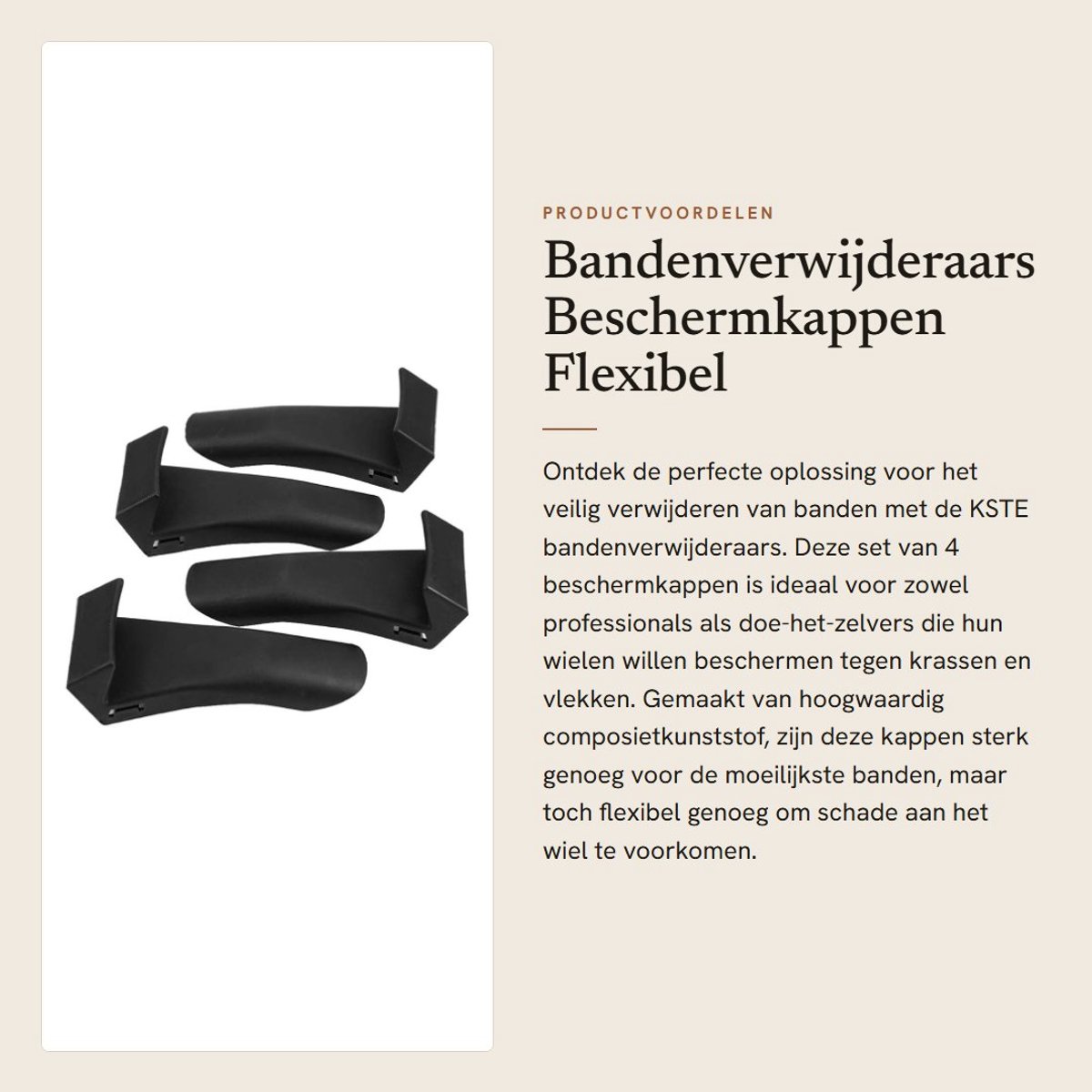 Dailygoods- Bandenverwijderaars 4 Stuks - Klem Cover - Beschermkappen - Slijtvast - Flexibel - Hoogwaardig Composietkunststof - Bandenwisselaar