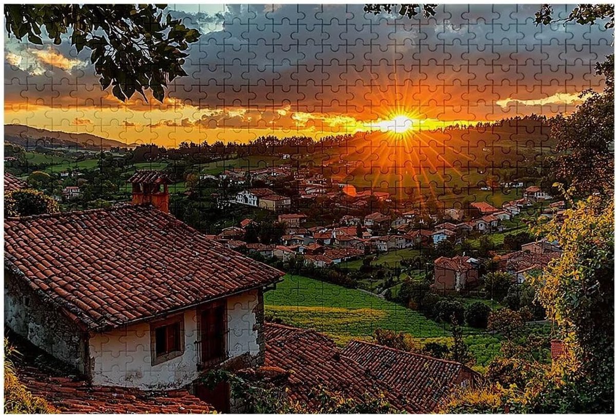 Houten Puzzel - Landschap Puzzel - Creatief Entertainment - 5000 Stukjes - 156x105 cm - Meerkleurig