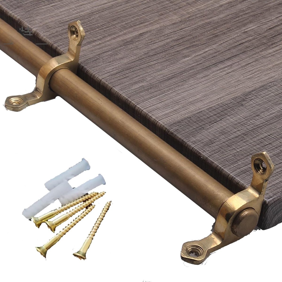 Traproedes - Tapijtstangen - Trapbekleding Bevestigen - Massief Messing - 50-100 cm - Messingkleurig