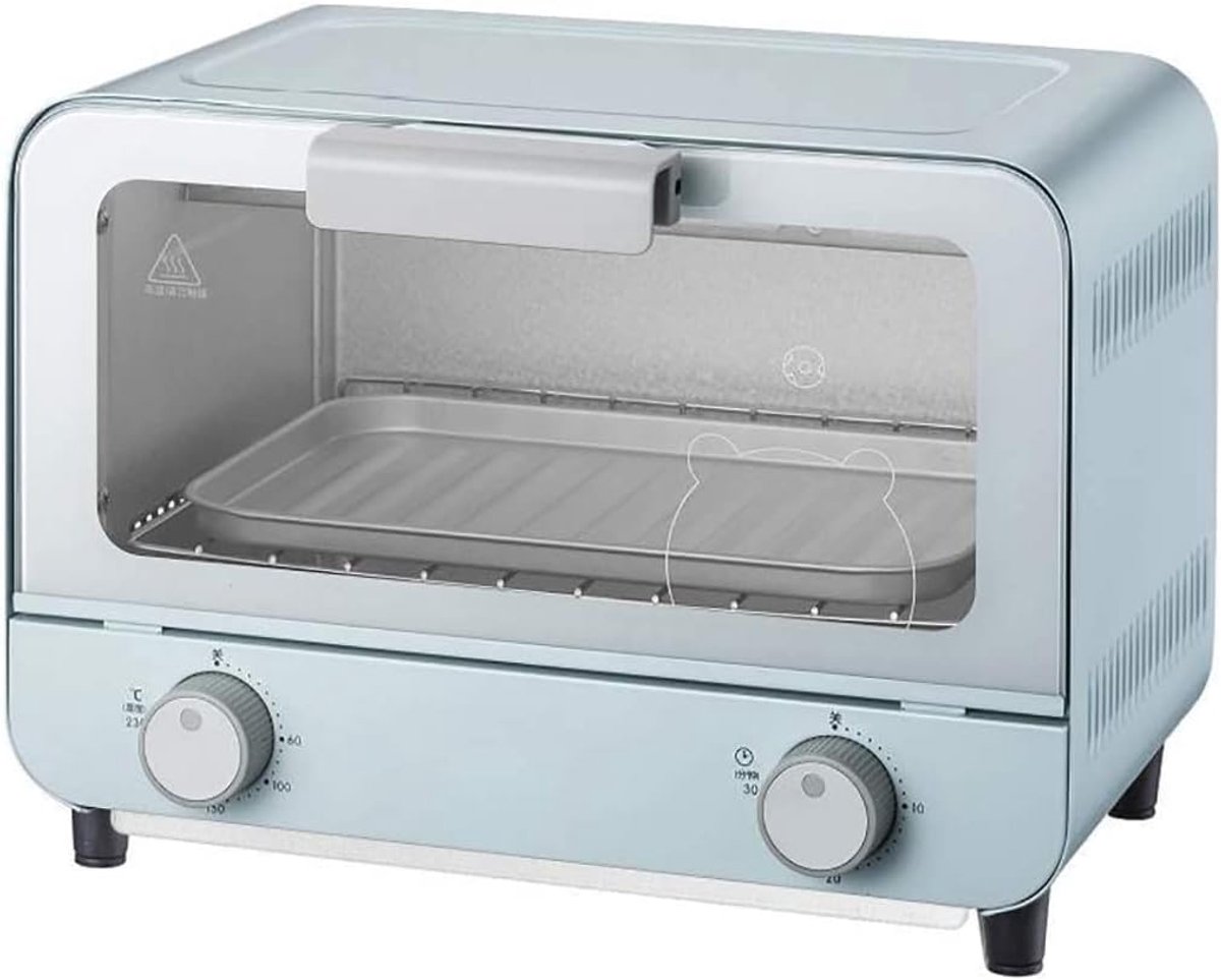 Mini Oven - Compacte Bakoven - Huishoudelijk Bakken - Instelbare Temperatuur - 9 Liter Capaciteit - Blauw