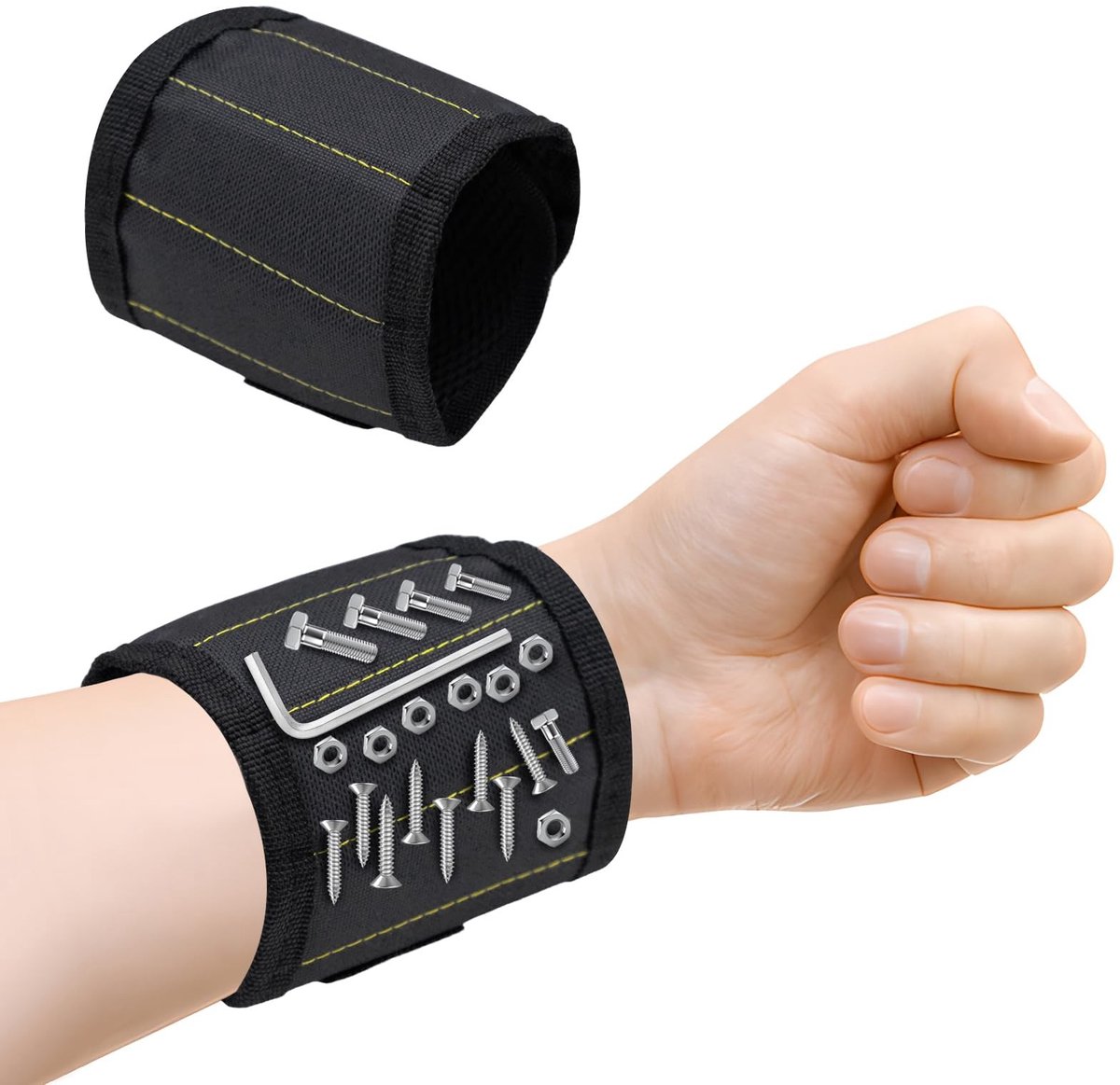 Dailygoods- Magnetische Armband Lichtgewicht - Verstelbaar - Antislip - Dames/Heren - Dubbelzijdig - Comfortabel met Ventilatie - Werktuigband