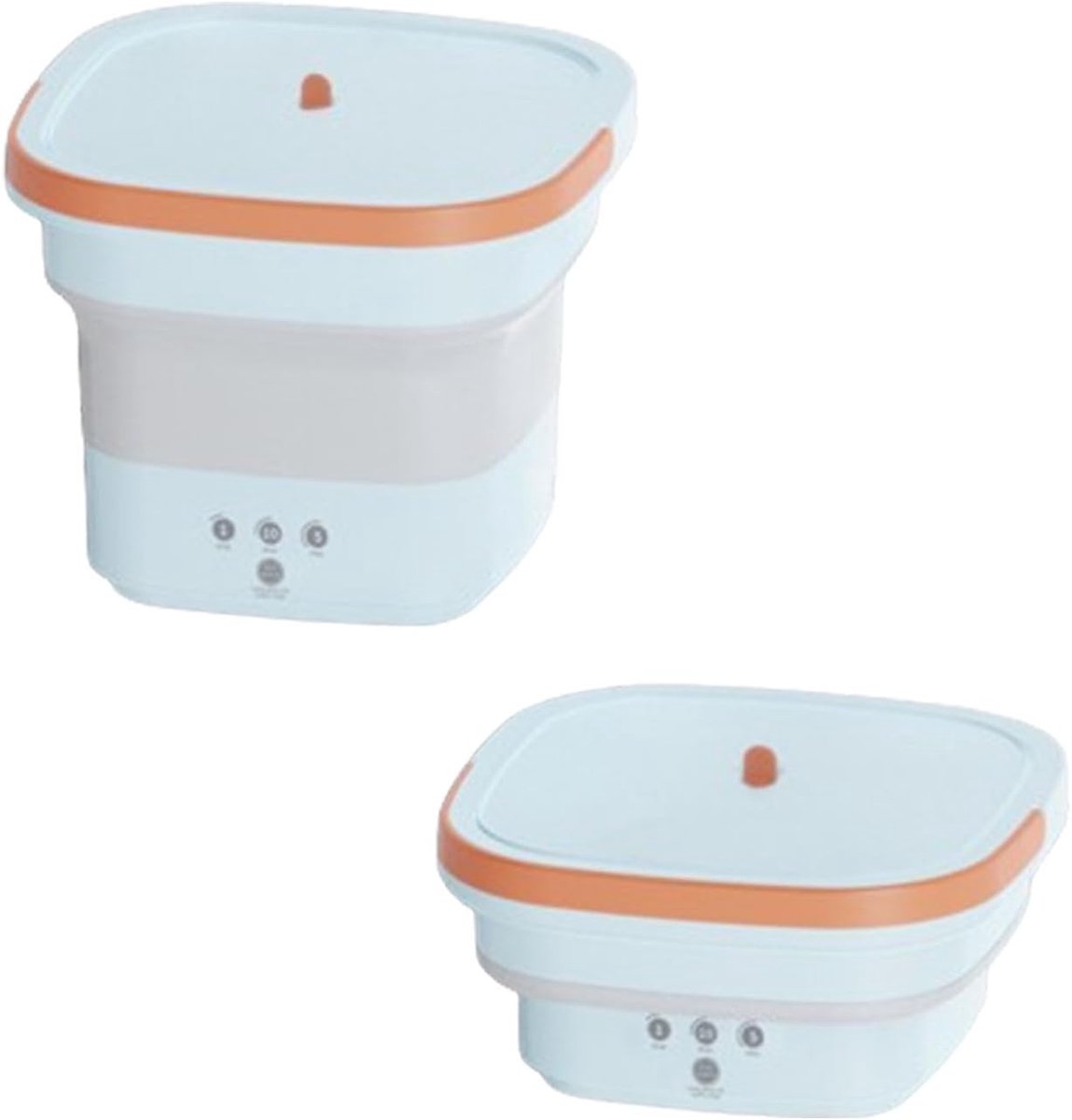Mini Wasmachine Opvouwbaar Model Compact Wassen Ingebouwde Afvoer 4.5L Blauw