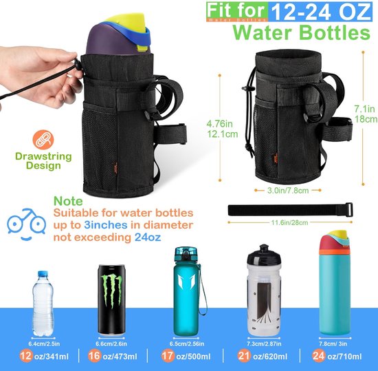 Dailygoods- Drankhouder Fiets - Flessenhouder Zonder Schroeven - Stuur Drankhouder - Drinkfleshouder - Waterfleshouder - Set van 2 - Fleshouder — afbeelding 4