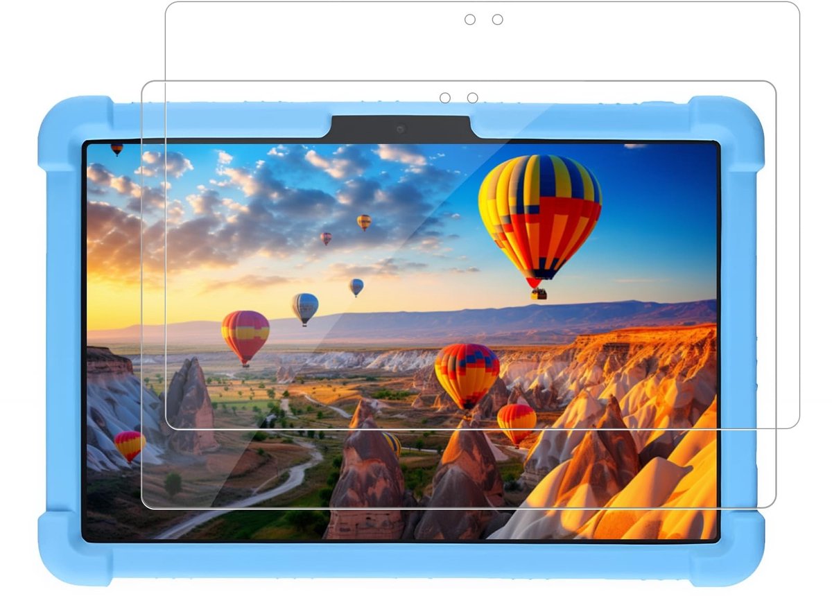 Dailygoods - Screenprotector voor 10/10 Kids Tablet 2023 Gehard Glas Screenprotector met 2.5D 9H Hardheid Anti Kras Transparante Clear Bubble Gratis Anti-Vingerafdruk Ultra Clear Beschermende Film
