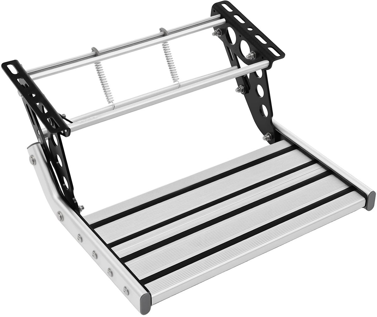 Sello! camperopstapje met verlichting – campertrap – inklapbaar – bevestigen aan camper – 12v ledverlichting – brede opstap 44cm