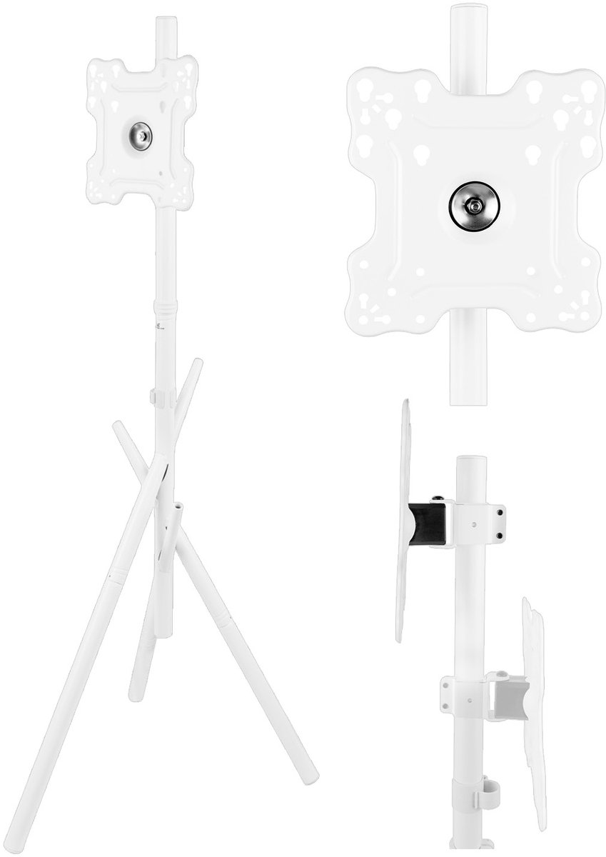Maclean - Tv statief - TV-beugel - Vloerstandaard - 27-55" - max. VESA 200x200, max. 60 kg, MC-181 W