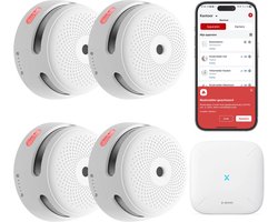 X-Sense XS01-M Rookmelder (4x) + SBS50 Base station - 4 Rookmelders incl. WiFi Gateway - Veiligheidsbundel