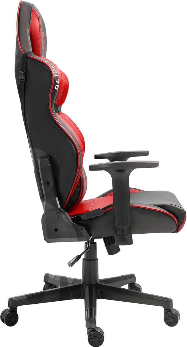 Gamingstoel - Race stoel - Comfortabel zitten - Verstelbare 2D armleuningen - Max 120 kg - Zwart rood — afbeelding 5