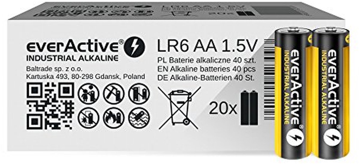 Batterijen Pack - AA Mignon - Apparaten Voeden - Lange Houdbaarheid - 40 Stuks - Zilver