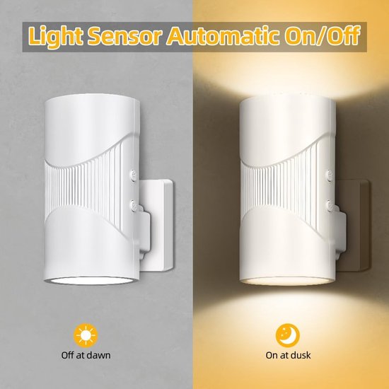 Stopcontact Nachtlampje - LED Sensor Lampje - Veilig Nachtlicht - 3 Kleuren Instelbaar - 2 Stuks - Wit — afbeelding 4