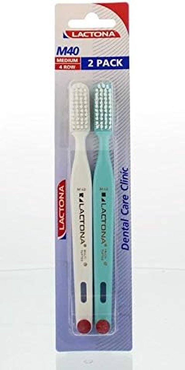 Tandenborstel Duo - Mondverzorging Set - Dagelijkse Mondhygiëne - Brede Duimgrip - 2 Stuks - Medium