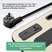Verstelbare Tafel - Fiets & Loopband - Indoor Training - Met Stopcontacten - 87-127 cm Hoogte - Zwart