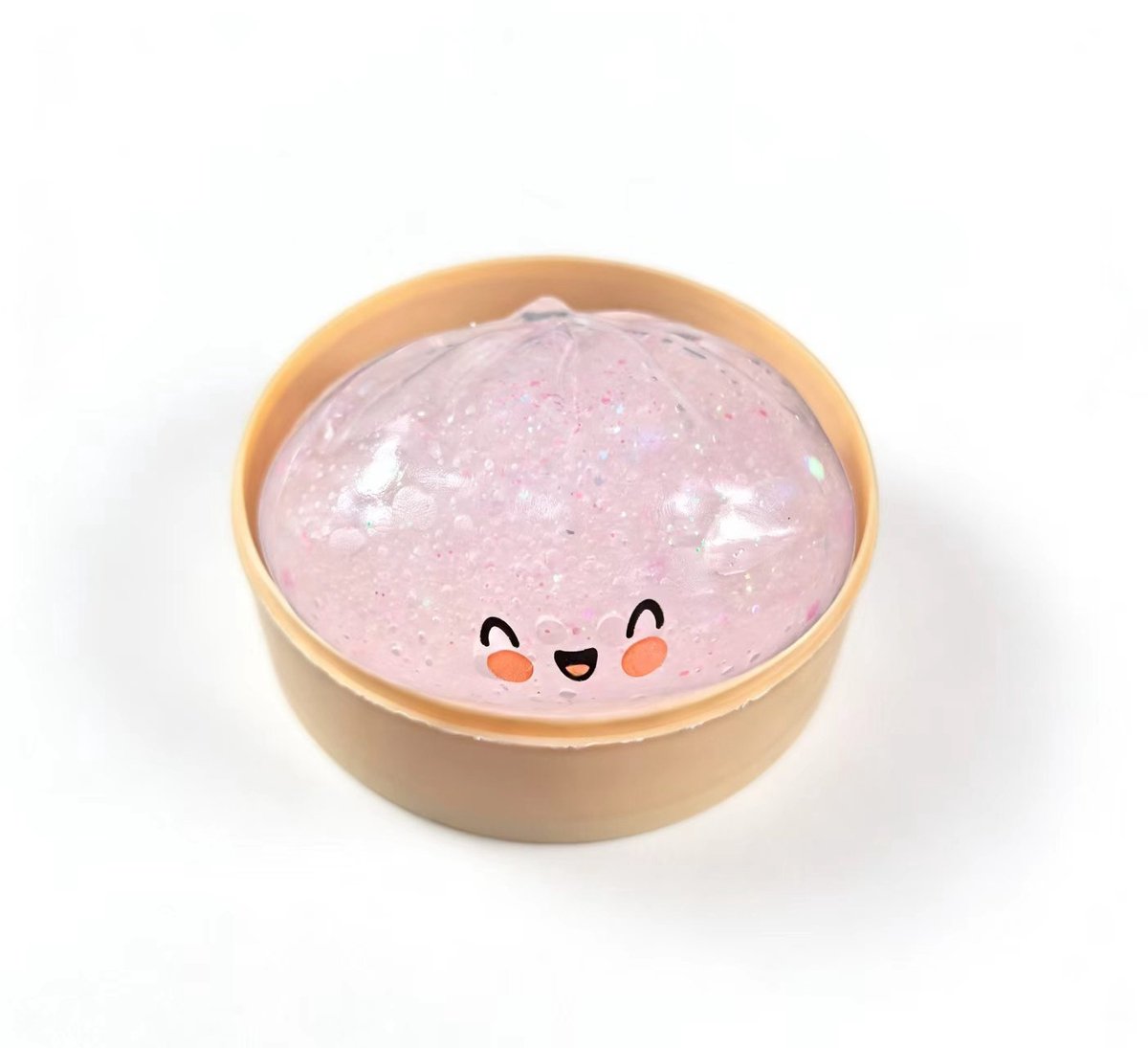 Cokar - squishy - Fidgets - fidget toys - dumpling squishy - dumpling - Groot Dumpling squishy speelgoed met stoombox - dumpling squishy groot - stressbal - fidget - squishies - 1 stuk - roze