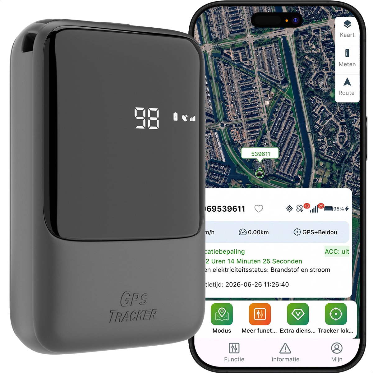 GLAREX® GPS Tracker ProLine - Zonder Abonnement - Android & iOS - 150 Landen - 10 Jaar Full SIM Service - Auto - Fiets - Kind - Motor - Boot - Scooter - Hond - Ouderen - Fatbike - Koffer - Accessoires - Volgsysteem - Magneet - Trackers - Met App