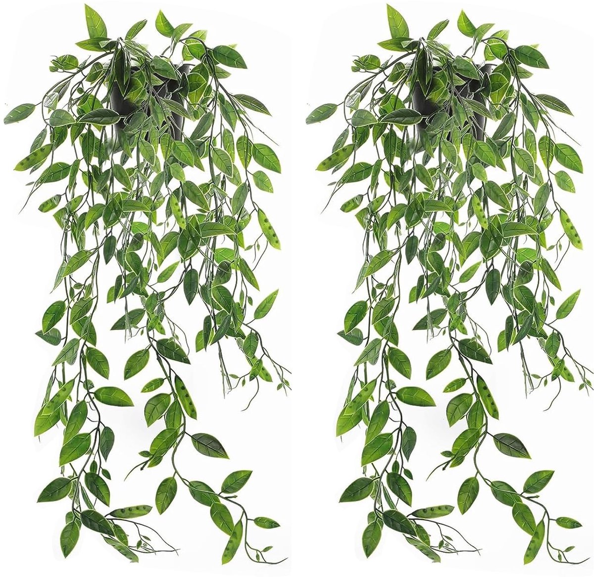 Dailygoods- Kunstplanten 2 stuks - Hangende Kunstplanten - Nepplanten voor Binnen - Potplant voor Thuis - Decoratie voor Binnen/Buiten - Realistisch Uiterlijk
