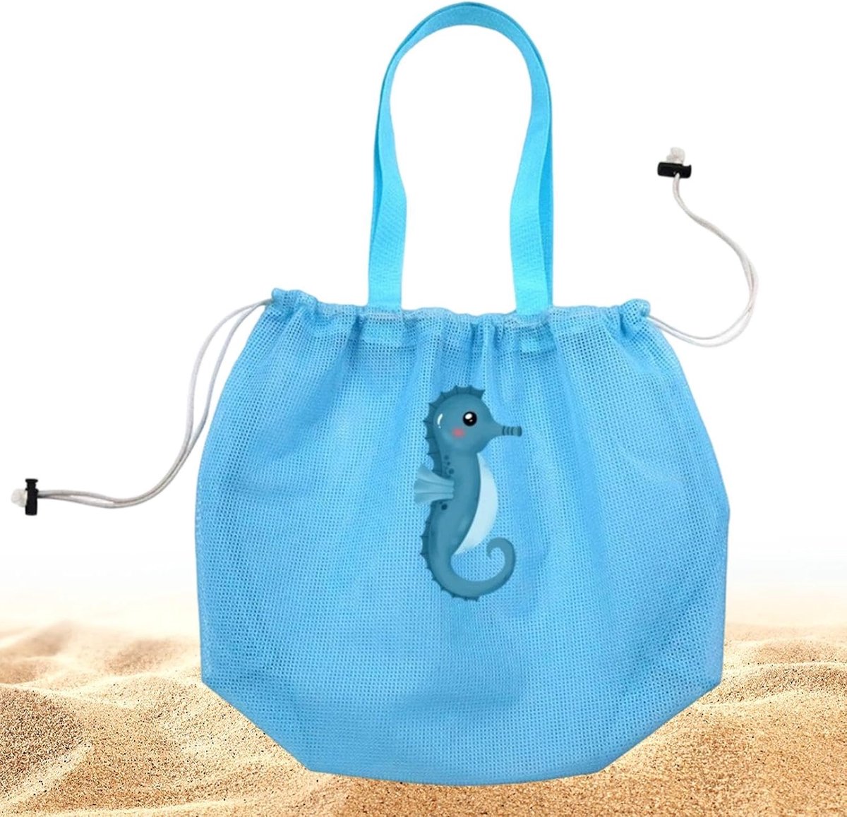Strandspeelgoed Tas - Schelpen Verzamelen - Zand En Water - Ademend Sneldrogend - 47x35 cm - Blauw