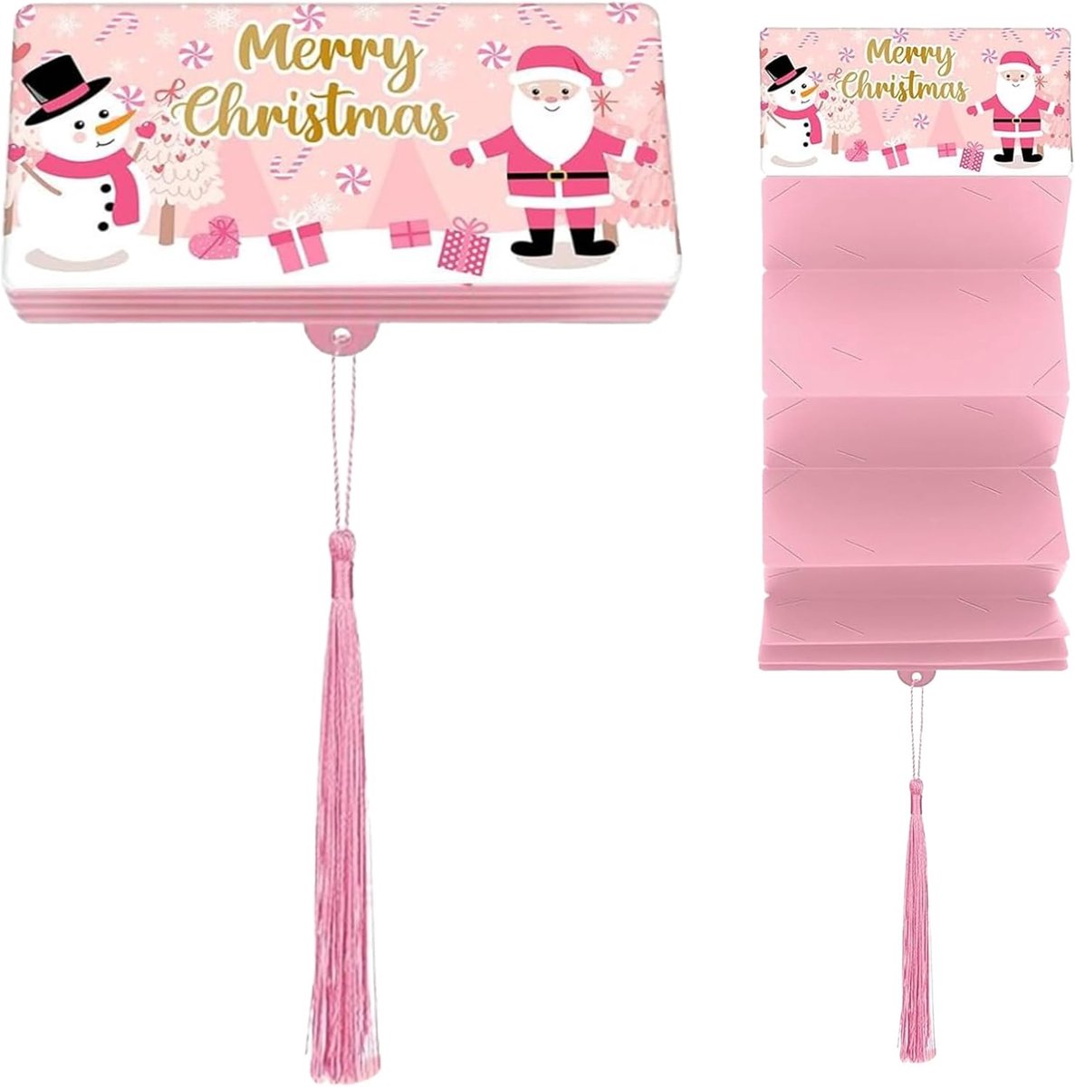 Kerst Geld Houders - Feestelijke Portemonnee - Vakantie Budgettering - 10 Slots Ruime Opslag - 17x7.8cm - Tekening