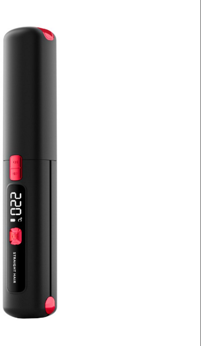 2-in-1 Draadloze Haartang – Mini Draagbare USB Oplaadbare Stijltang – Snelle Opwarming – 6 Verstelbare Temperaturen – Reishaarstijltang