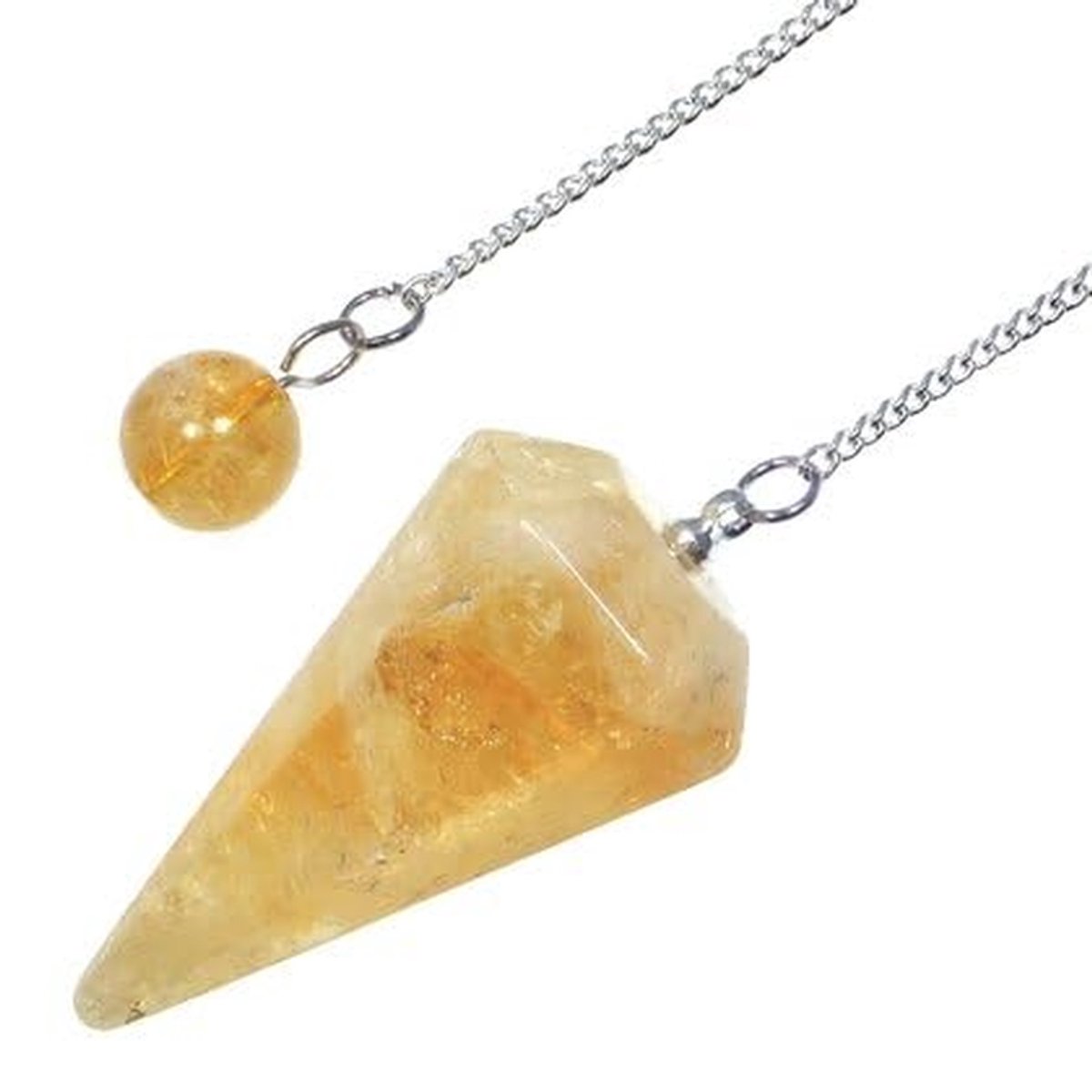 Citrien Kristal Pendel - Energetische Steen - Energie Balanceren - Bevordert Creativiteit 