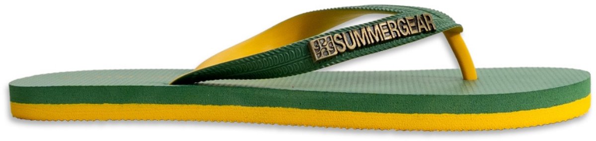 Teenslippers Unisex - Groen/Geel - Regular Fit - Gerecycled Rubber