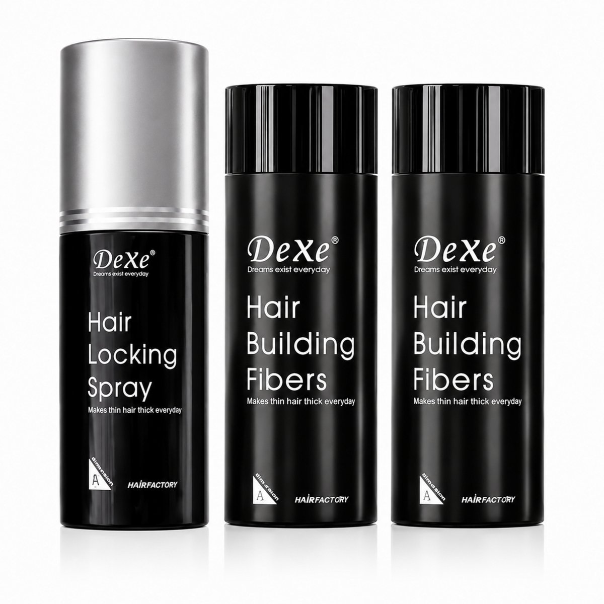 Haarverdikkings Starterset - 22g Hair Building Fibers - Zwart en Bruin -100ml Hair Building Spray - Verbergt Haaruitval en Dunner Wordend Haar - Direct Voller Haar