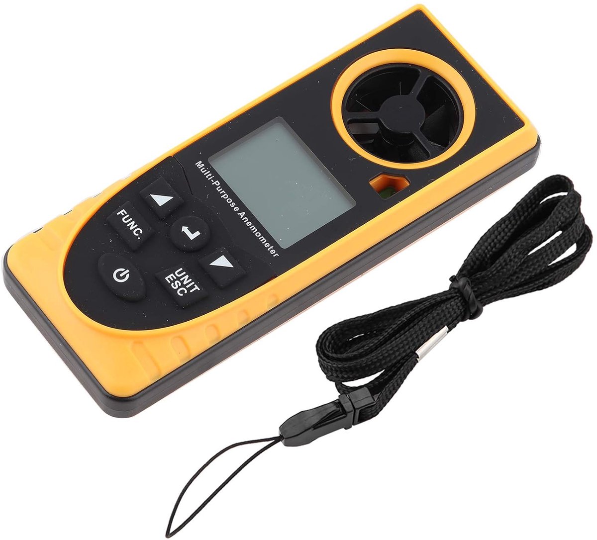 Digitale Windmeter - Lucht Snelheid - Buiten Meten - Multifunctioneel LCD Scherm - 12.2 x 4.8 cm - Zwart