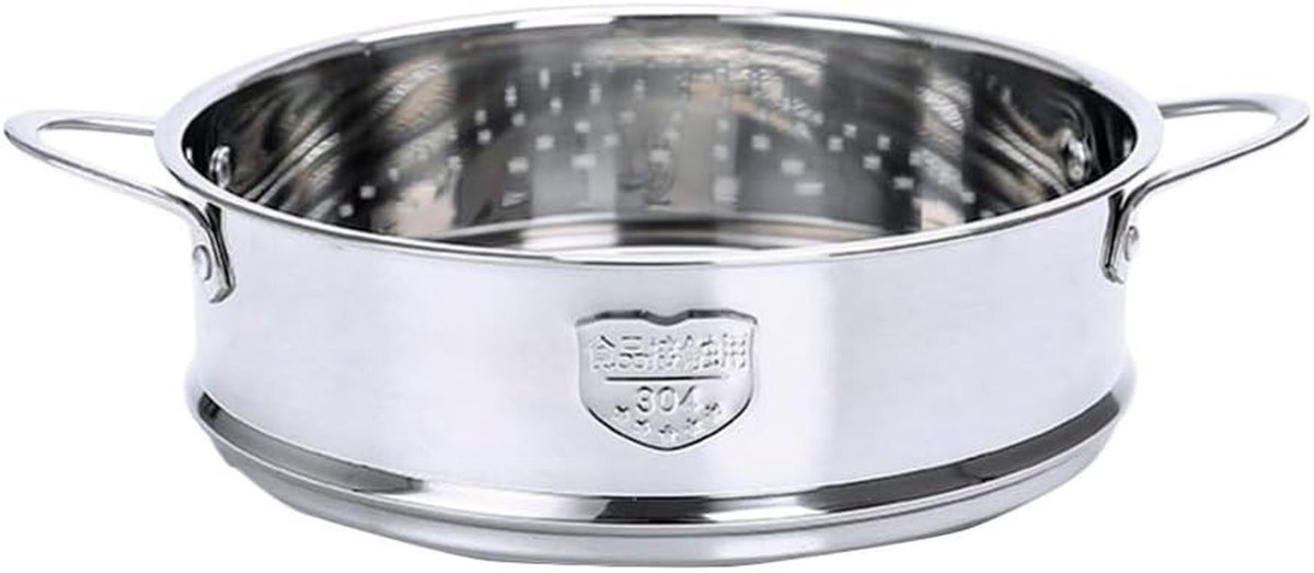 Roestvrijstalen stoompan - Stoominzet - Gezond koken - Behoudt voedingsstoffen - 20 cm - Zilver