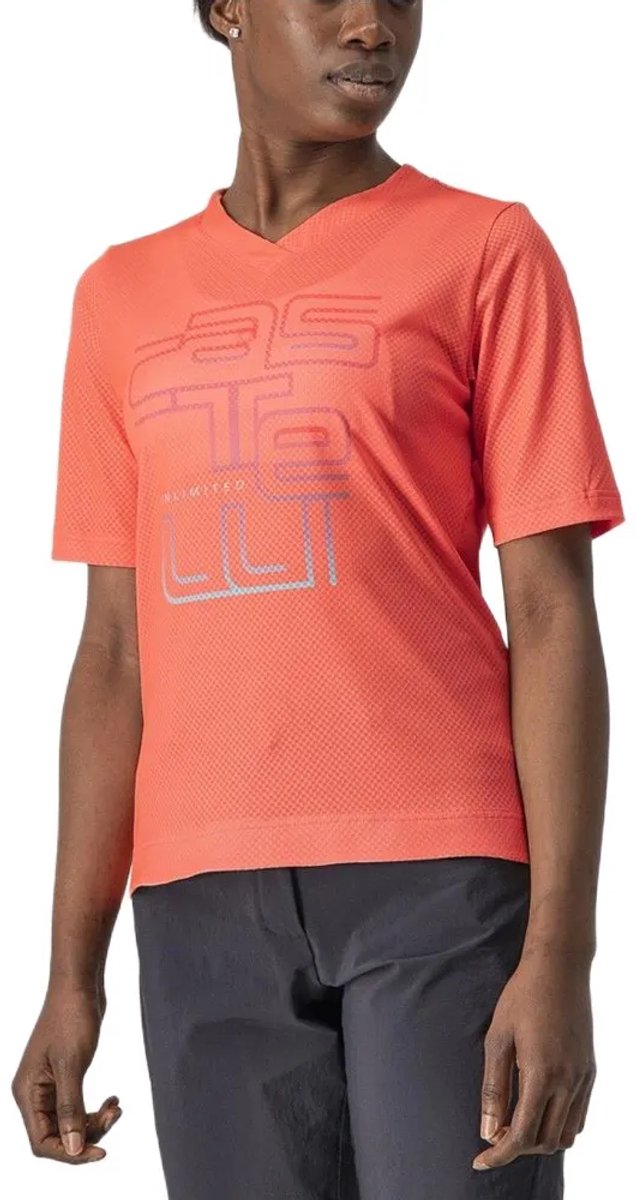 Castelli Trail Tech T-shirt Met Korte Mouwen Vrouw Koraal