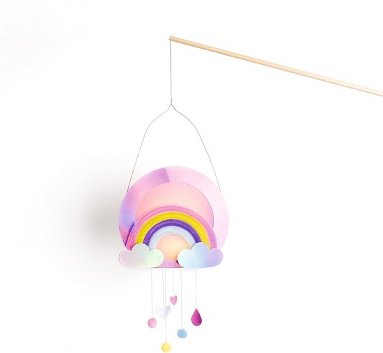 Lampion Knutselset - Maak Je Eigen - Feestelijke Decoratie - Twee Ontwerpen - 33 x 23 cm - Regenboog — afbeelding 3