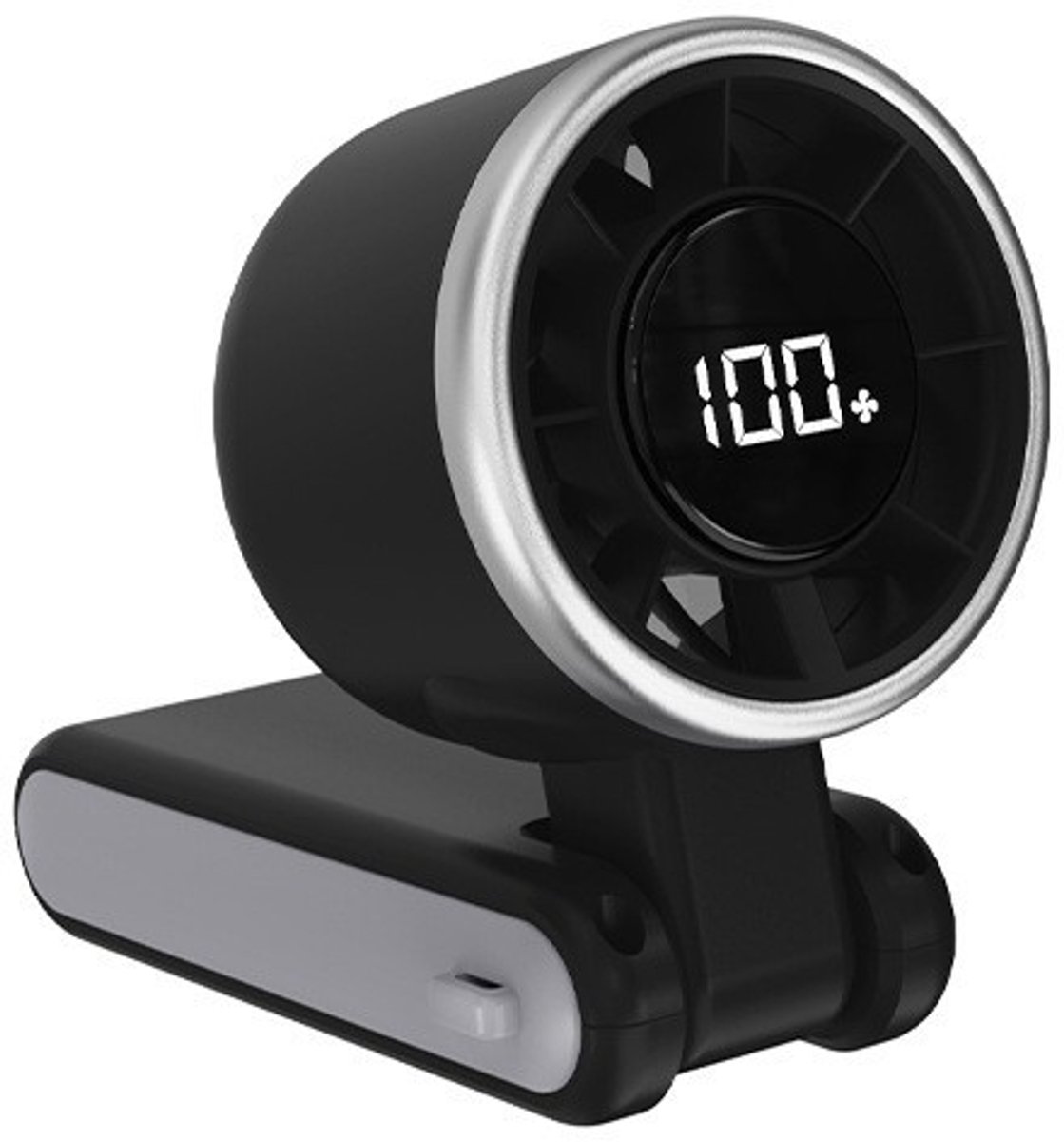 Draagbare Turbine Handventilator Zwart, Mini Persoonsventilator met 3600mAh Oplaadbare Accu, Geeft Koele Wind, Batterijgevoed, Ideaal voor Reizen en Strandvakantie, Geschikt als Cadeau voor Dames en Heren