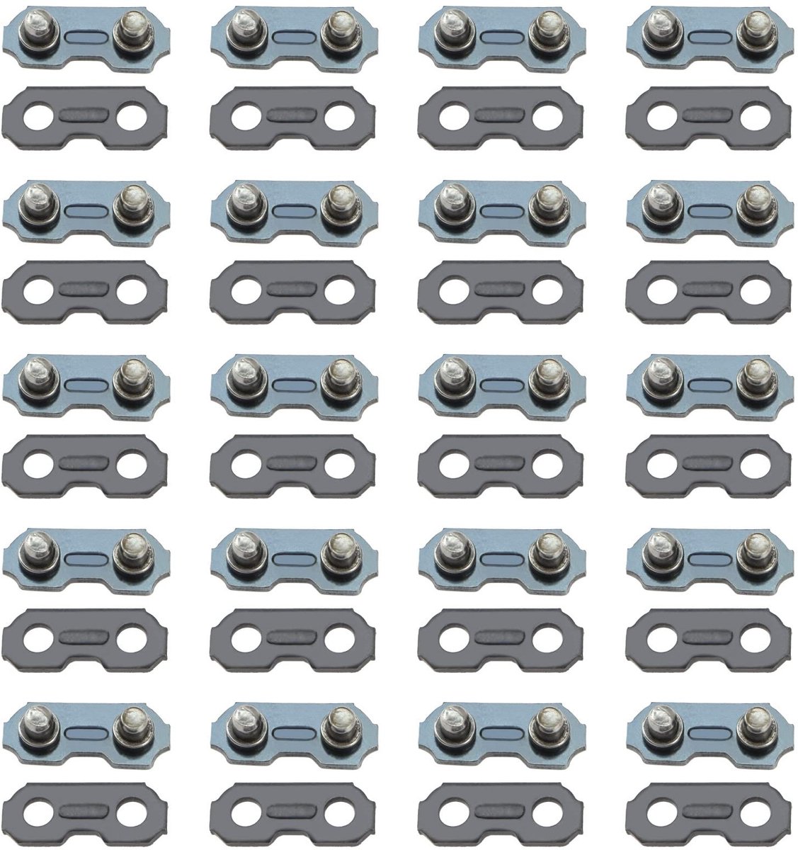 Dailygoods- Zaagkettingschakels 20 Stuks - Geschikt voor 1,3 mm/3/8LP Kettingen - Metaal - 66-84 Schakels - Eenvoudig te Installeren - Robuust en Duurzaam - Kettingzaagschakels