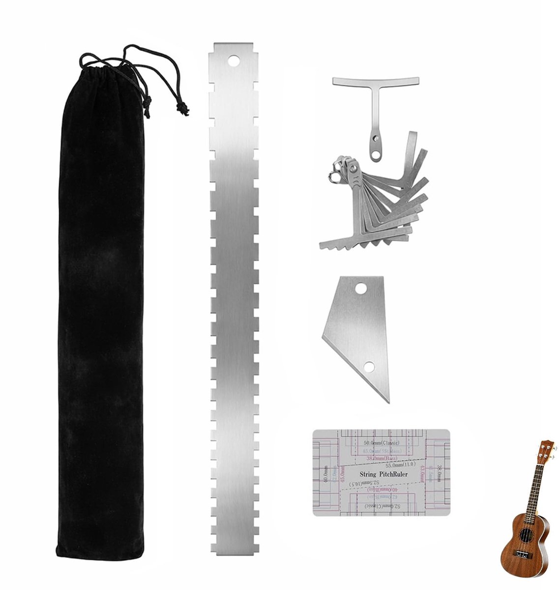 Dailygoods - 13-delig Gitaar Luthier Gereedschap voor Precisie Setup