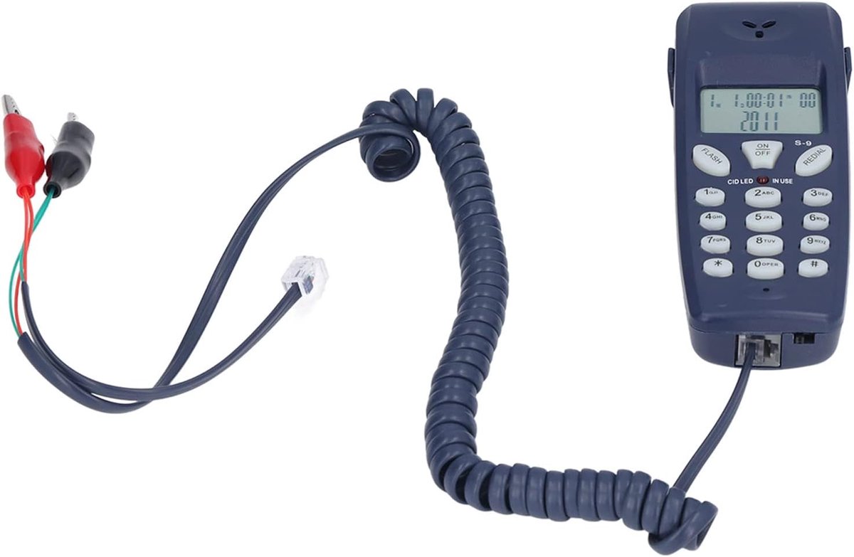 Vaste Telefoon - Huistelefoon Analoog - Thuisgebruik - 12-Bit LCD Scherm - 17 x 10 x 4 cm - Wit