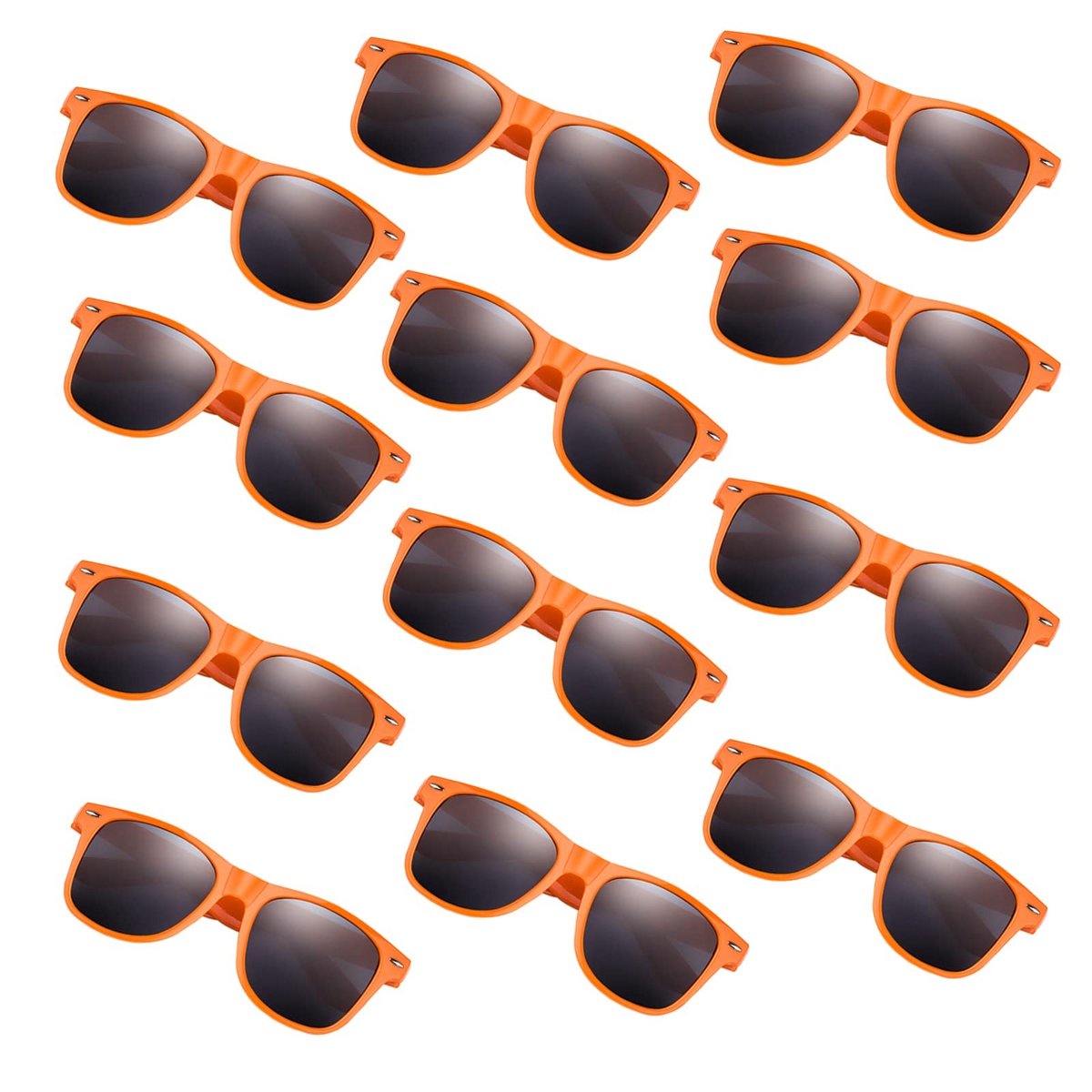 Dailygoods- Zonnebril 24 Stuks - Kinderzonnebril - UV400 Bescherming - Gepolariseerde Lenzen - Feestzonnebril - Oranje Kleur