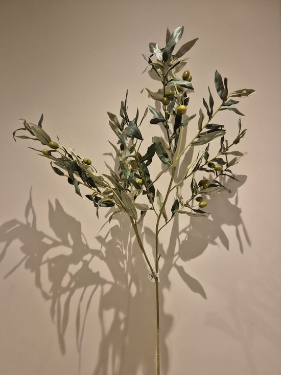 Zijde Bloem Olijftak - Groen - Kunst - 100 cm - Decoratie Bloemen