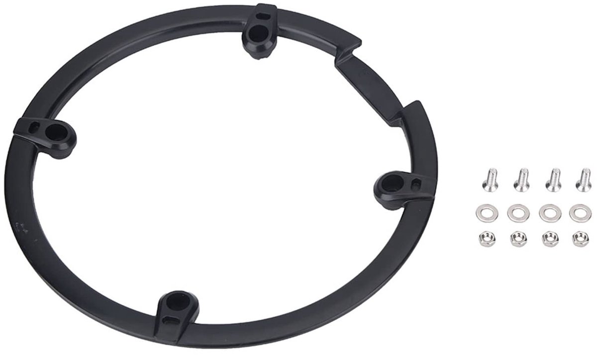 Dailygoods- Kettingbeschermingsring Lichtgewicht - Fiets Kettingblad Bescherming - Kunststof Afdekking - Geschikt voor M430/M590/M390 - Eenvoudig te Installeren - Zwart - Crankringbescherming