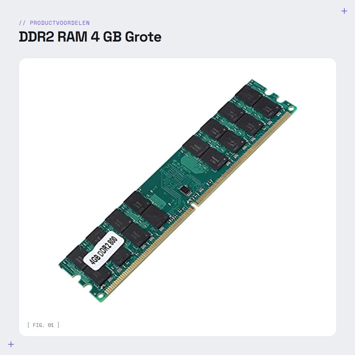 Dailygoods- DDR2 RAM 4 GB - 800 MHz - 240-pins - Desktop Geheugen - Plug and Play - Hoge Capaciteit - Geheugenmodule
