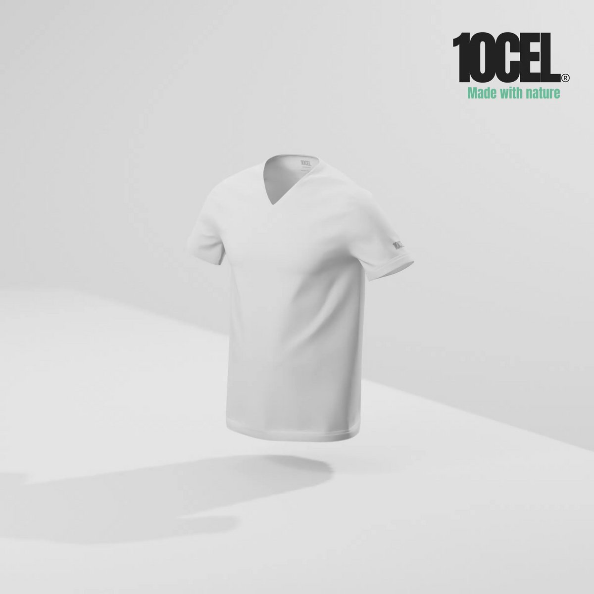 10CEL V hals T Shirt Heren - 2 pack - Anti-transpirant - Wit - TENCEL ™ - Zijdezacht - Ademend - Anti-Bacterieel - Korte mouwen - V hals - Maat M
